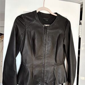 Theory Dark Leather Jacket